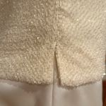 Jim Hjelm Occassion Cream Satin Skirt White Glass Beaded Sleeveless Blouse Sz 14 Photo 4