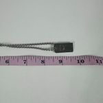 Christian Dior Silver Tone Dog Tag Ball Chain Pendant Necklace Photo 9