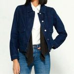 Bagatelle Women's Blue Removable Knit Drape Collar Denim Jacket Size S Photo 2