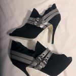 Baby Phat  Black Leather Silver Buckle Booties Size 9M Photo 5