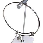 Swarovski Crystal Fireball Bangle Bracelet Silver Photo 2