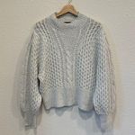 joe's jeans NWT  merino wool cotton blend grey cable knit sweater Photo 0