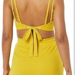 Terea Bralette Bra Women’s XL Crop Top Yellow Ribbed Stretch Mustard Tie D1 Photo 6
