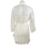 NEW Rya Collection White Embroidered Lace Sheer Tie Waist Swim Cover Up Size XS Photo 2