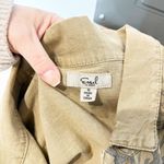 easel Long Sleeve Snap Button Utility Jacket Paisley Victorian Khaki Tan Small Photo 1