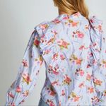 Love Shack Fancy Beatrix Womens Floral Long Sleeve Top in Lavender Moon Size Large Photo 1