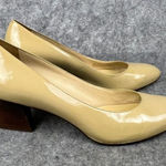 Cole Haan Women's Nude LEATHER Patent Leather Block Heel SIZE 9 B $220.00 MSRP Photo 0