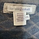 Carbon 2 Cobalt Long Sleeve Portico Poncho Sweater Hood Gray Blue Knit L/XL Size L Photo 3