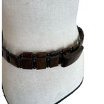Vintage Brown /Black Wooded Bead Fashion Belt Photo 3