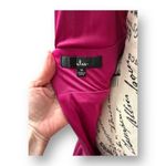 Lulus M Magenta Chiffon Maxi Dress Side Slit V Photo 6