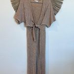 All in Favor  Tan and White Jumpsuit with Elegant Stripes Photo 7