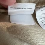 Jones New York  Top Womens Large Beige 100% Linen 3/4 Tab Sleeve 1/4 Zip Resort L Photo 10