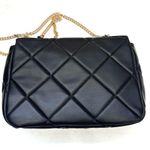 Badgley Mischka Black Diamond Quilted Puffer Front Lock Shoulder Bag Purse Photo 5
