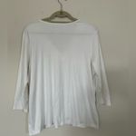 L.L.Bean  White 3/4 Sleeves Shirt Size XL Supima Cotton Photo 1