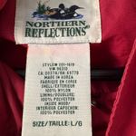 Northern Reflections Vintage red  hooded nylon/poly windbreaker women's large Photo 2