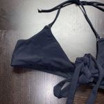 Solid Black Strappy Bikini Swim Bathing Suit Top Women's Size Medium Photo 2