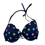 Victoria's Secret Victoria’s Secret Blue Underwire Push Up Sequin Polka Dot Bikini Top Bathing Photo 4