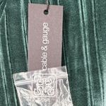 Cable & Gauge NWT Velour Long Sleeve Mock Neck Blouse Top Green Size Large Photo 3