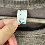 Old Navy Velour Ribbed Crop Top XXL Brown Plush Y2K Grunge Streetwear Festival Photo 1
