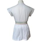 Renee C . Organic Cotton V-Neck Smocked Waist Top, Sz S Photo 1