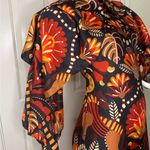 Farm Rio   RED NATURE BEAUTY SCARF BACKLESS MIDI DRESS Size XXS. Photo 10