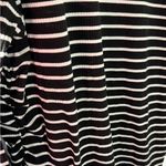 SheIn Women’s Curve 4XL Round Neck Striped Longsleeve Tee Shirt Black/White EUC Photo 4