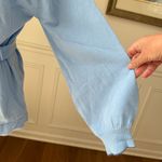 Vintage 70s CariKnits Belted Sweater Crewel Needlework M L Blue Size M Photo 10