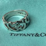 Tiffany & Co. Peretti 925 Sterling Silver Triple Heart Ring Blue Box Dust Bag Photo 1