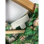 Sarah Ball Photography Cottage Garden Artsy 100% Silk Button Back Blouse Size 2 Green Photo 4