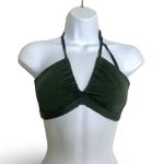 Kona Sol Shirred V Bikini Top - Dark Green Photo 6