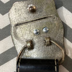 Boutique Rare Authentic leather heavy metal buckle western belt Photo 10