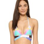 Mara Hoffman  Diamond Wrap Bikini‎ Top in Aqua Size XS Photo 6