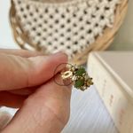 UNCAS Jade Leaf Marquise Gold Ring “Leifa” Green Earthy Bohemian Victorian Femme Jewelry Photo 7