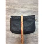 Pour La Victoire ‎ Black Leather Clutch Bag Gold Hardware Vintage Photo 7