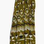 T Tahari  Drawstring Waist Olive Patterned Wide-Leg Pants Photo 3