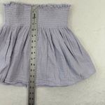 STARK Smocked Mini Skirt Women's Size Small Lavender Purple Cotton Blend Gauze Photo 2