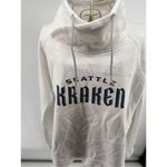 Levelwear Seattle Kraken Women’s Split Back Funnel Neck Sweatshirt Size Large White Photo 4
