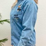 Vintage Warner Bros Daffy Duck Chambray Button Up Size XS Photo 53