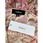 Aakaa  Pink Boho Paisley Floral V-Neck Tie Back Mini Dress Size M Medium NWT!! Photo 4