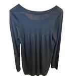 Ella Moss  Pure Cashmere Women Large 100% Cashmere Long‎ Scoop Neck Sweater Black Photo 4