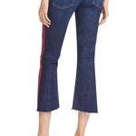 MOTHER Women's Straight Leg Jeans in Blue with Red Stripe Size 30 Photo 2