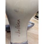 Sam Edelman Yaro Pump Evening Heels Women's 8 Silver Buckle Ankle Strap Cocktail Photo 5