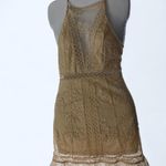 Forever 21 Cream Lace dress with adjustable straps and a sheer lace trim S Photo 3