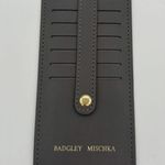 Badgley Mischka New 7 Slot Grey Card Holder Wallet With Snap Closure Gray NWT Photo 0