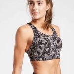 Athleta  Advance Sports Bra 32D Black Camo High Impact Workout Activewear Gym Photo 0