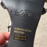 Wild Rose Black Heels with Rhinestone and ankle Straps size 8.5 satin finish Photo 3