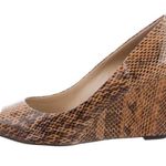Michael Kors Snakeskin Peep Toe Wedge Photo 0