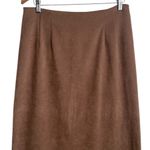 Briggs New York Vintage Briggs New York Maxi Skirt Women 14P Brown Faux Suede Boho Cowgirl Chic Photo 4