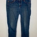 Seven7 Women’s Stretchy Cropped Medium Blue Wash Denim Jeans EUC Sz 14 Cotton Photo 0