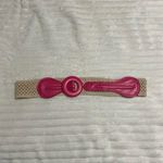 pink y2k style western faux leather crochet belt Photo 3
